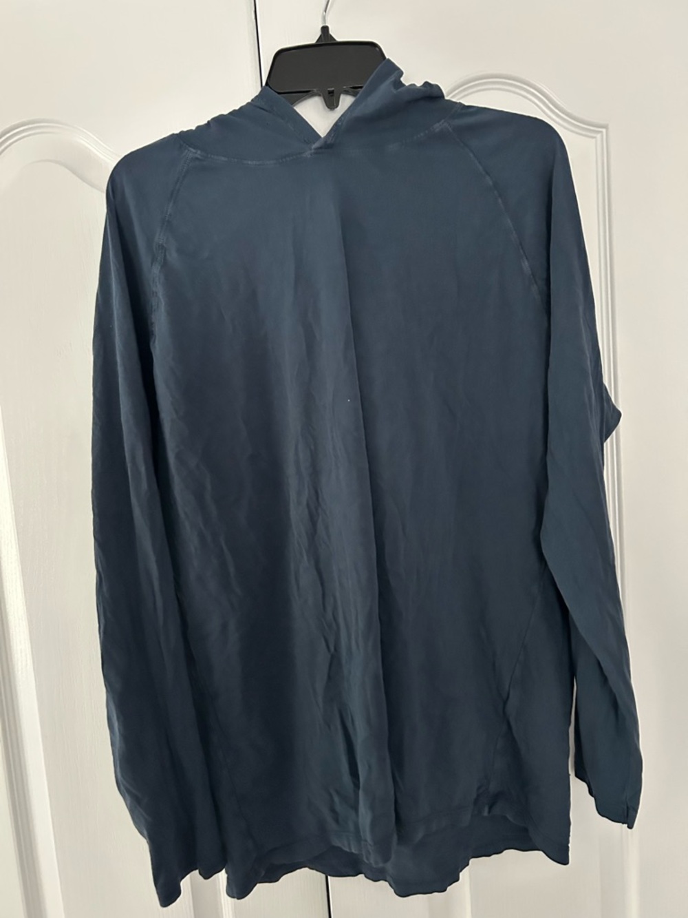 Peter Millar Men's Hooded Lightweight Pullover in Deep Teal Blue
